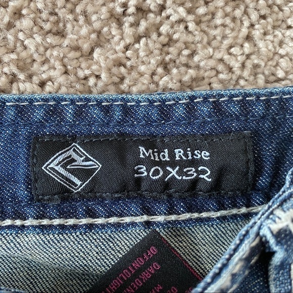 ROCK & Roll Cowgirl Mid Rise Bootcut Jeans Sz 30x32 - Picture 5 of 9